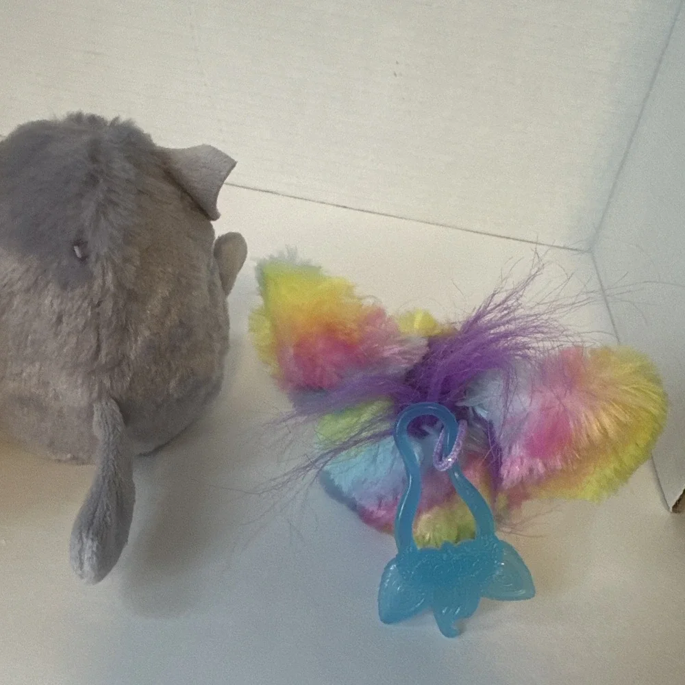 FurReal Fuzzalots Purple Kitty Interactive. Color Changing Belly.And 2 Furblets.